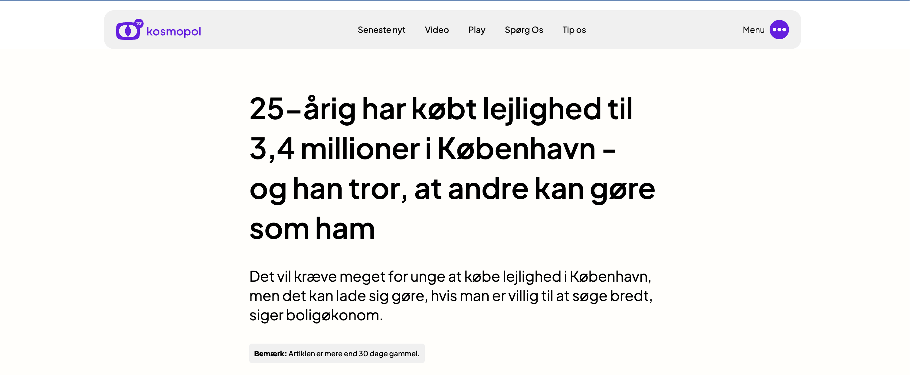 TV 2 Kosmopol artikel